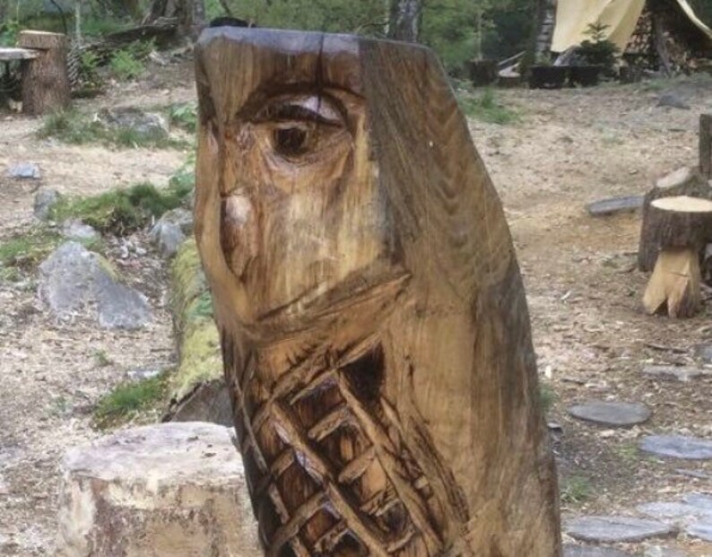 Chainsaw Carved Owl Approx 65cm Etsy UK