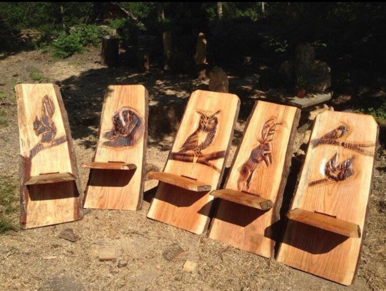Hand Carved Viking Chairs Stargazing Chairs With Original Art Etsy UK