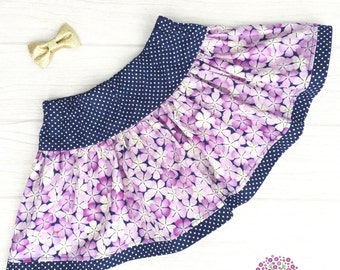 Twirly Skirt - Purple Flowers