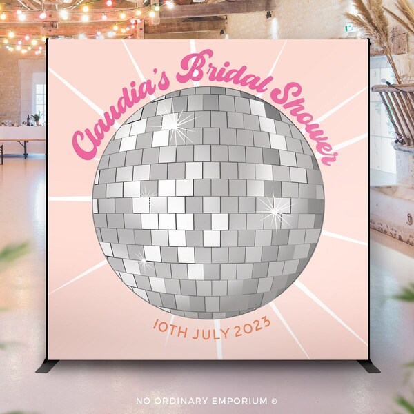 Disco Bridal Shower, Engagement Backdrop, Last Disco, Retro Music Themed Backdrop, Wedding Backdrop, 70s Disco Theme Sign, 80s Music Wedding