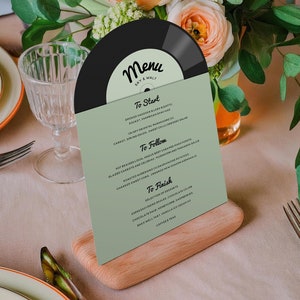 Record Style Menus, Music Wedding Decor, Vinyl , Music Lovers, Rock n Roll, Favourite Bands, Music Theme Wedding, Festival Wedding, Retro
