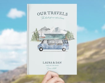 UK Campervan Notebook, Campervan Gifts, Travel Notes Book, Camping Journey, Road Trip Book, Traveller Gift Ideas, Personalised or Standard
