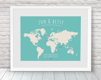 Where We Ve Been Map Where We've Been Map | Etsy Uk