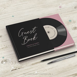 Record Wedding Guest Book, Vinyl Music Theme Guestbook, Festival, Rock, Favourite Song, Wedding Soundtrack, Alternative Unique Wedding Decor