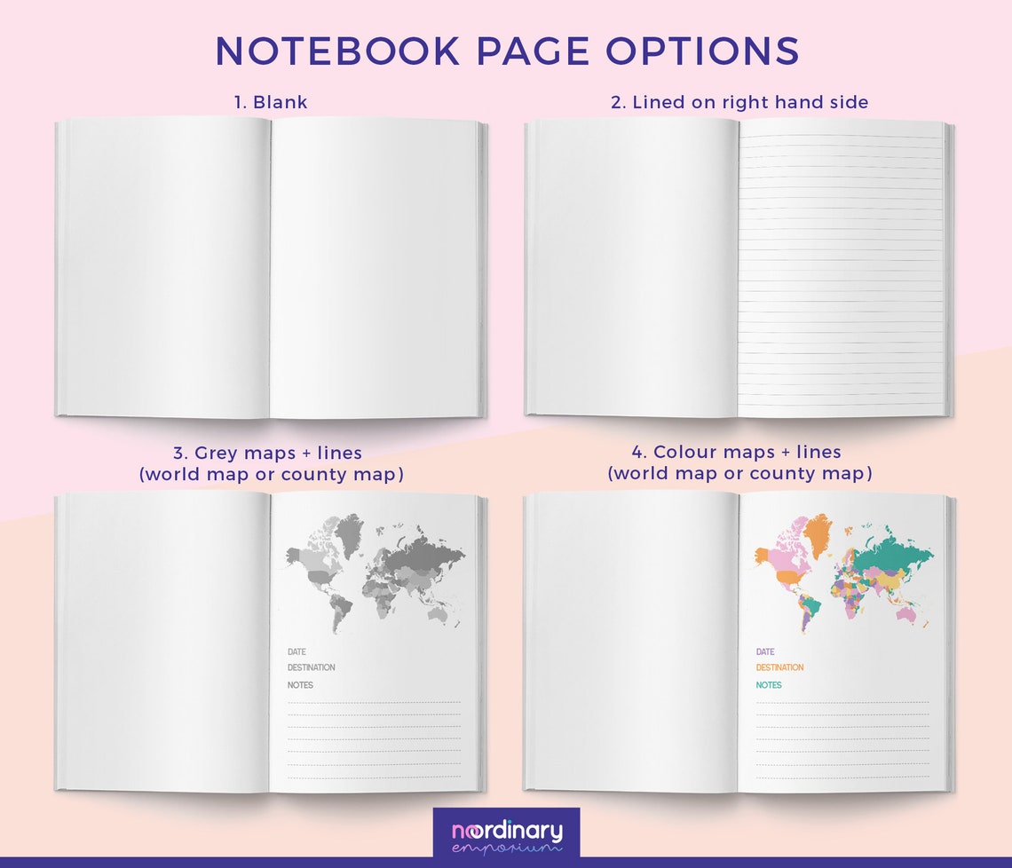 Bucket List Travel Journal Travel Notebook Personalised Etsy UK