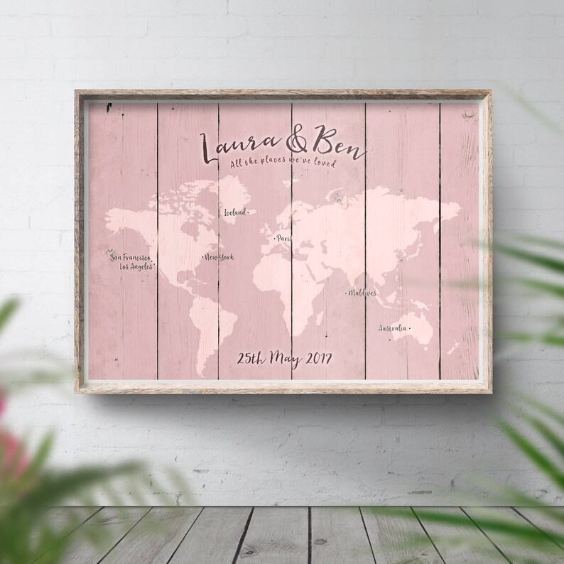 Where It All Began Travel Map She Said Yes Poster Where It All Began Travel Map She Said Yes Poster