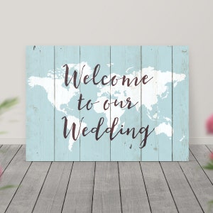 Welcome Wedding Sign, Welcome Board Signs, Large Menu Board, Order of Day, Wood Look Print, Printable Program Sign, DIY Service, PDF Events image 1