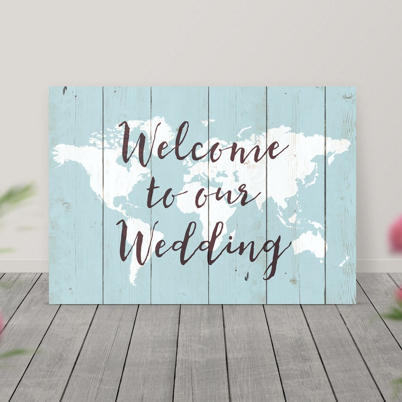 Welcome Wedding Sign, Welcome Board Signs, Large Menu Board, Order of Day, Wood Look Print, Printable Program Sign, DIY Service, PDF Events image 1