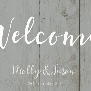 Welcome Wedding Sign, Welcome Board Signs, Large Menu Board, Order of Day, Wood Look Print, Printable Program Sign, DIY Service, PDF Events image 4