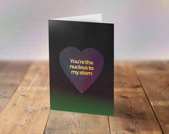 Anniversary Card Download, Science Anniversary Card, Geek Valentine, Geeky Card, Funny Science Card, I love science, Valentine's