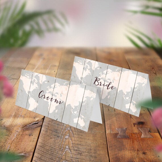 Rustic Wedding Place Cards Guest Names Table Decor Wood Etsy