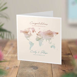 Wedding Location Card, Adventure Begins Card, Map Engagement Card, Travel Theme Wedding, Travel Engaged, Anniversary, Personalised Custom