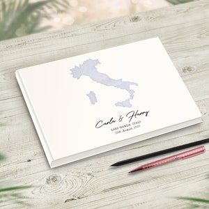 Travel Wedding Guest Book, Choose any Country, Travel Theme Guestbook, Destination Wedding, Custom Map Guestbook, Travel Wedding Decor