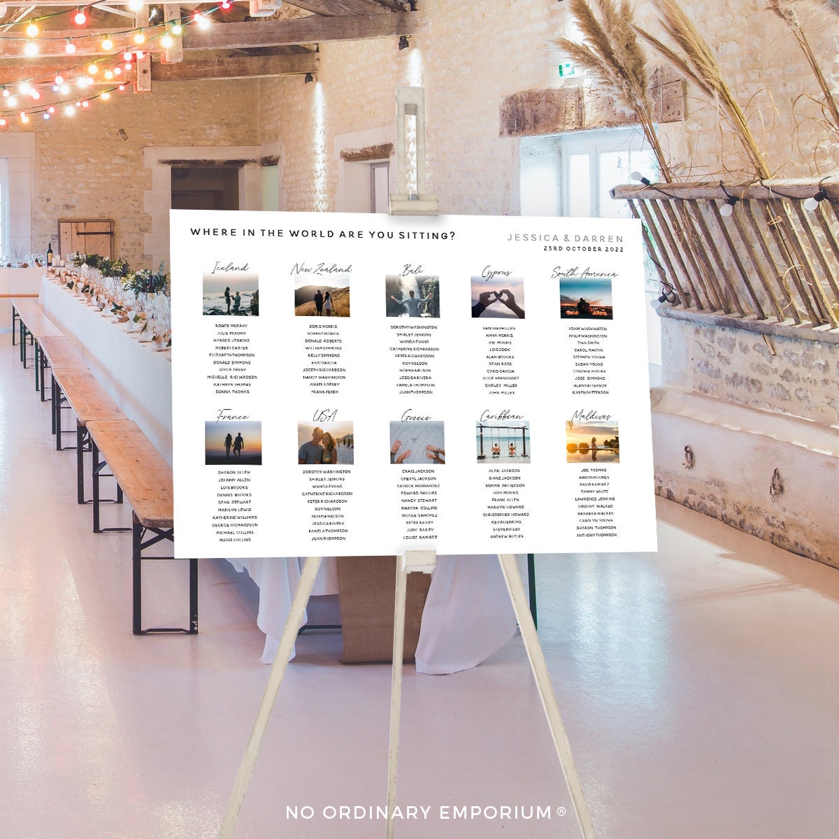 Where in the World Are You Sitting, Wedding Seating Chart, Photo Table ...