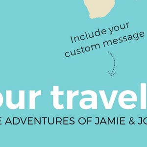 Our adventure map, Our journey map, Couples travel map, Going traveling gift, Gap year gift, Family travels gift, Moving country gift zdjęcie 2