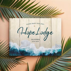 Holiday Home Guest Book, Personalised BNB Visitor Guest Book, Custom Guest House Comments Book, Hotel Cottage Lodge Beach Villa Lake House