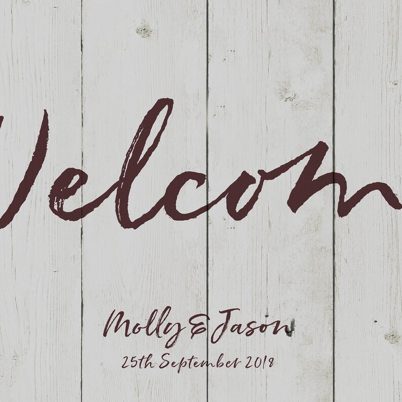 Welcome Wedding Sign, Welcome Board Signs, Large Menu Board, Order of Day, Wood Look Print, Printable Program Sign, DIY Service, PDF Events image 6