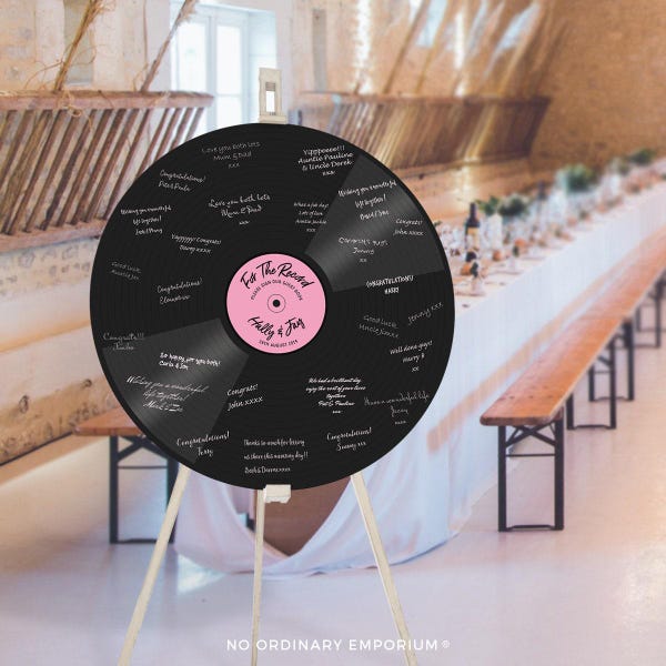 Record Wedding Guest Book: Music Theme Signature Sign