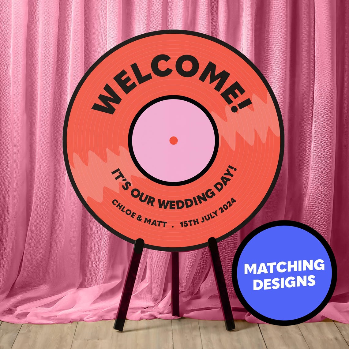 Fun Record Table Names, Alt Wedding Table Numbers, Colourful Rock N ...