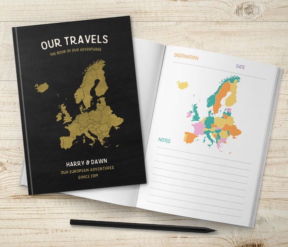 Journal de l'Europe, carnet de voyage carte de l'Europe, road trip