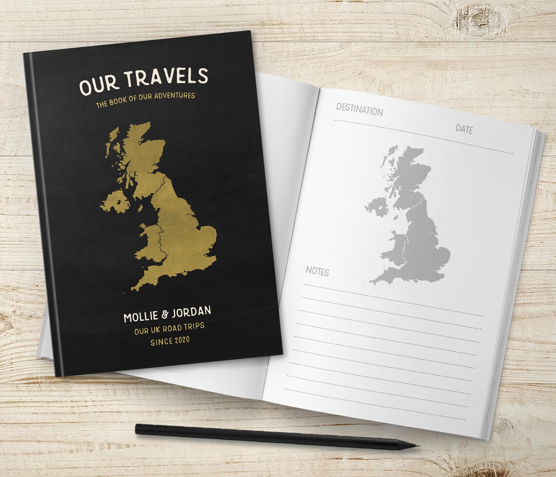 Bucket List Travel Journal Travel Notebook Personalised Etsy UK