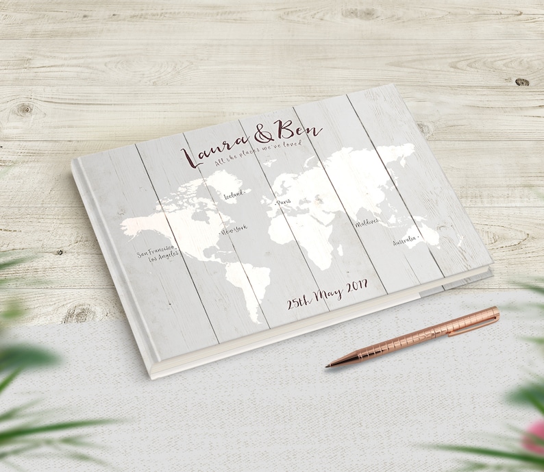 Guest Book Travel Wedding Location Guestbook Destination Etsy