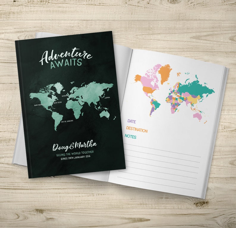 Bucket List Journal Adventure Awaits Travel Notebook Etsy