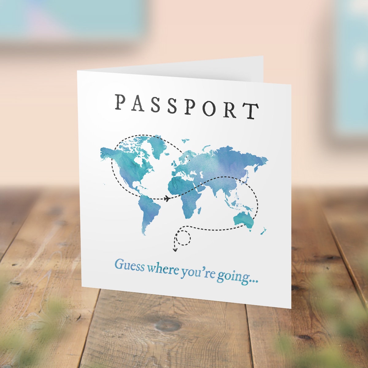 passport surprise trip card scratch reveal birthday card etsy passport surprise trip card