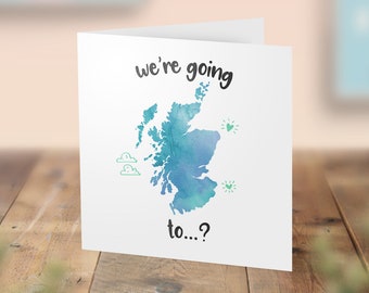 Surprise Trip Card, Any Country Map, Scratch Reveal Card, Australia Birthday Card, Scotland Birthday Card, Spain, France, Guess What Holiday