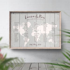 Wedding Seating Chart, Table Plan, Rustic Wood Theme, Travel Theme Wedding, Best Selling Stationery, No Ordinary Emporium, Graphic Designer image 5