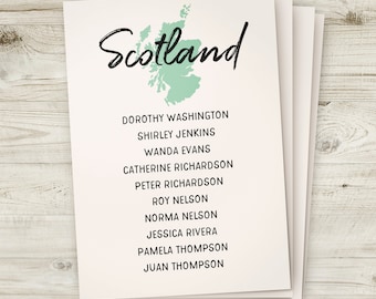 Hanging Seating Chart Cards, Wedding Table Names, Seating Plan Cards, Hanging Table Guest Cards, Hang Up Travel Wedding Destination Numbers