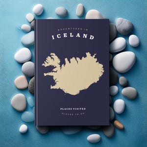 Liste de seaux de voyage en Islande, cadeau de voyage en couple, carnet de voyage de l'Arctique, cartes de carnet de voyage islandais, cadeau de voyage nordique