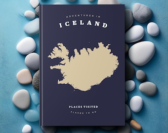 Iceland Travel Bucket List Book, Couples Travel Gift, Arctic Traveller Notebook, Icelandic Travel Journal Maps, Nordic Travel Gift