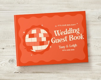 Disco Ball Wedding Guest Book: Funky Music Theme