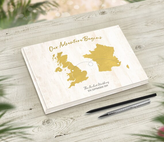Wedding Location Guestbook Guest Book Travel Destination Etsy