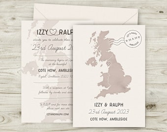 Britain Travel theme wedding invitation, Destination wedding, Travel theme wedding invites, France, UK, England, Italy, Croatia, Portugal