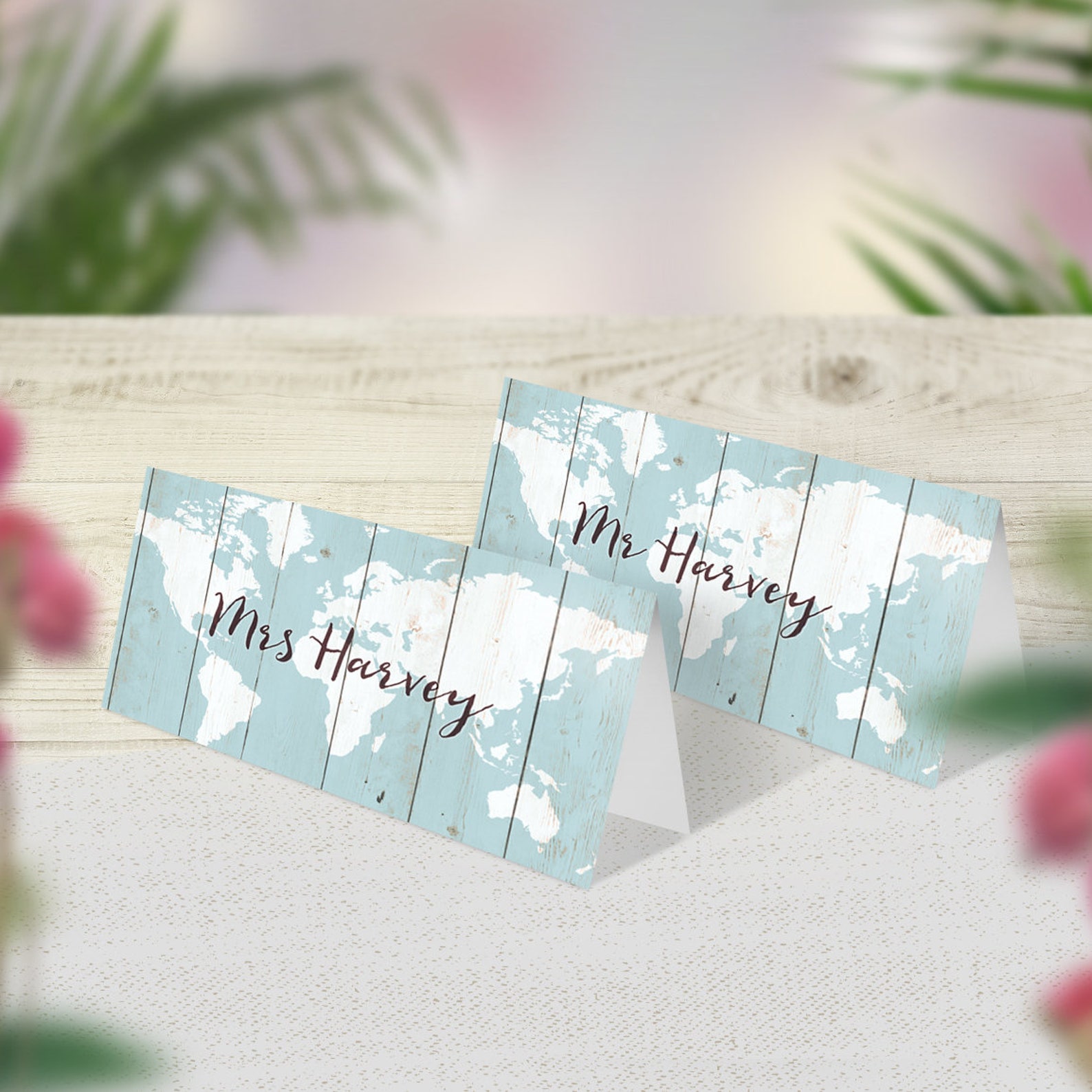 Wedding Place Names Travel Theme Name Cards Place Setting Etsy UK