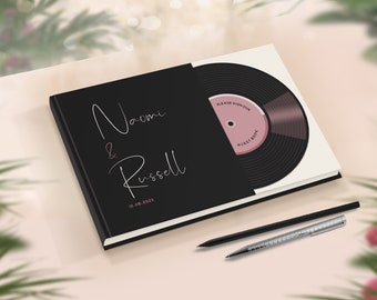 Record Wedding Guest Book, Vinyl Music Theme Guestbook, Festival, Rock, Favourite Song, Wedding Soundtrack, Alternative Unique Wedding Decor