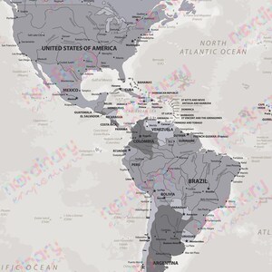 Adventure Awaits Push Pin World Map, Size A2 Detailed World Pin Board, Places Been, Traveller Birthday Gift, Bucket List Adventures Wall Art image 4