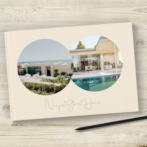 Holiday Home Guest Book, Personalised BNB Visitor Guest Book, Custom Guest House Comments Book, Hotel Cottage Lodge Beach Villa Lake House