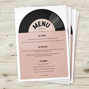 Record Style Menus, Music Wedding Decor, Vinyl , Music Lovers, Rock n Roll, Favourite Bands, Music Theme Wedding, Festival Wedding, Retro