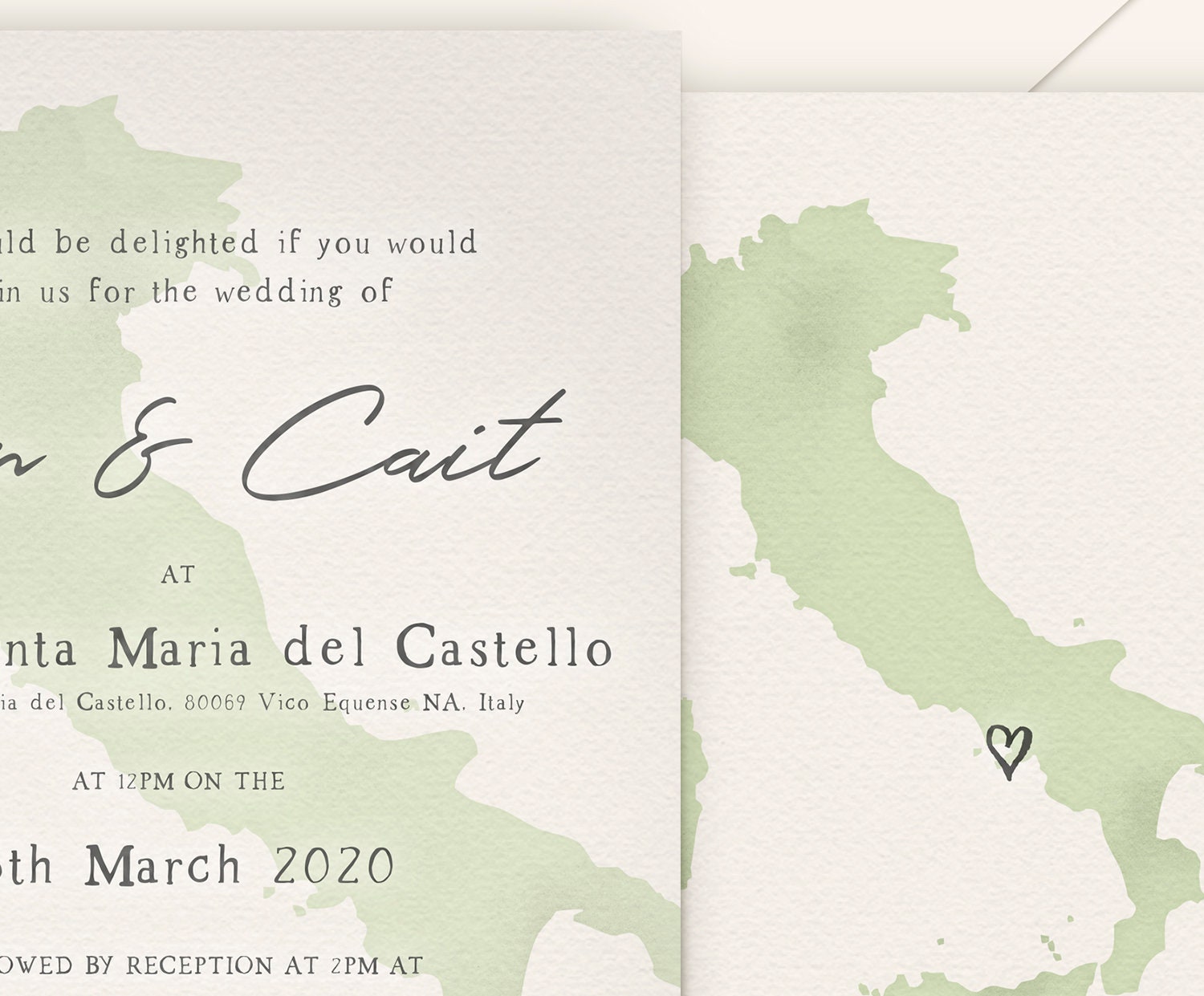 Invitaciones de boda italianas Italia destino boda viajes Etsy