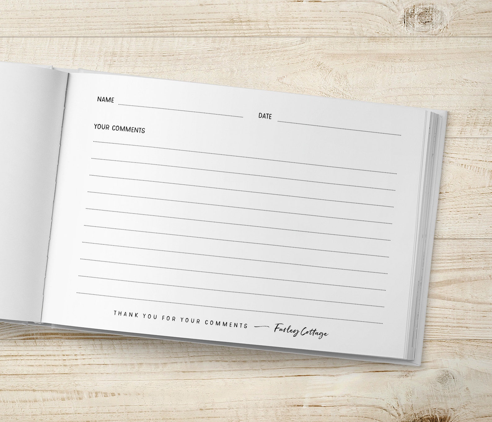 Holiday Home Visitor Guestbook Villa Guest Book Holiday Etsy