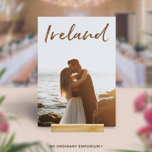 Photo Travel Theme Table Cards, Wedding Decor, Travel Couple, Custom Table Names, Travel Centrepiece, Location, Destination Table Names