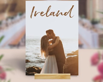Photo Wedding Theme Table Names, Travel and Destination Reception Decor