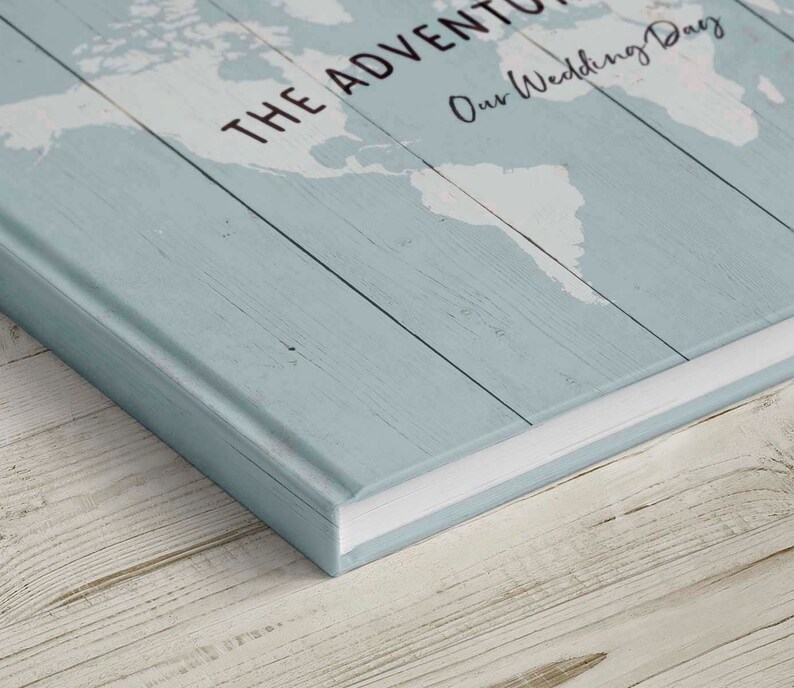 Wedding Guest Book Travel Theme Wedding Blue Guestbook Etsy UK