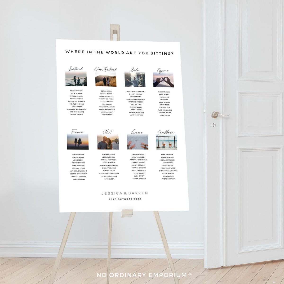 Where in the World Are You Sitting, Wedding Seating Chart, Photo Table ...