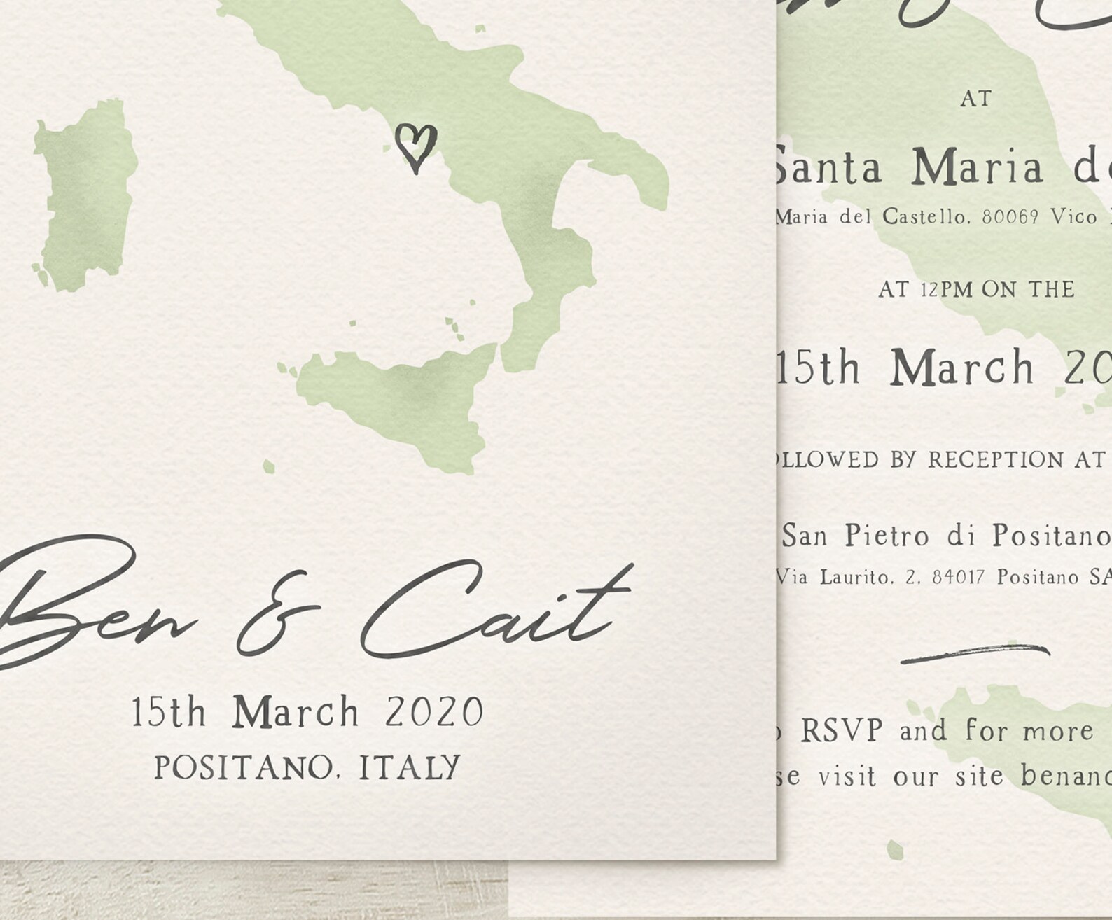 Italian Wedding Invitations Italy Destination Wedding Travel | Etsy