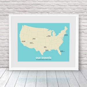 Our adventure map, Our journey map, Couples travel map, Going traveling gift, Gap year gift, Family travels gift, Moving country gift zdjęcie 5
