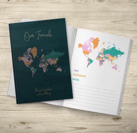 Couples Travel Gift, 1st Anniversary Gift, Traveller Notebook